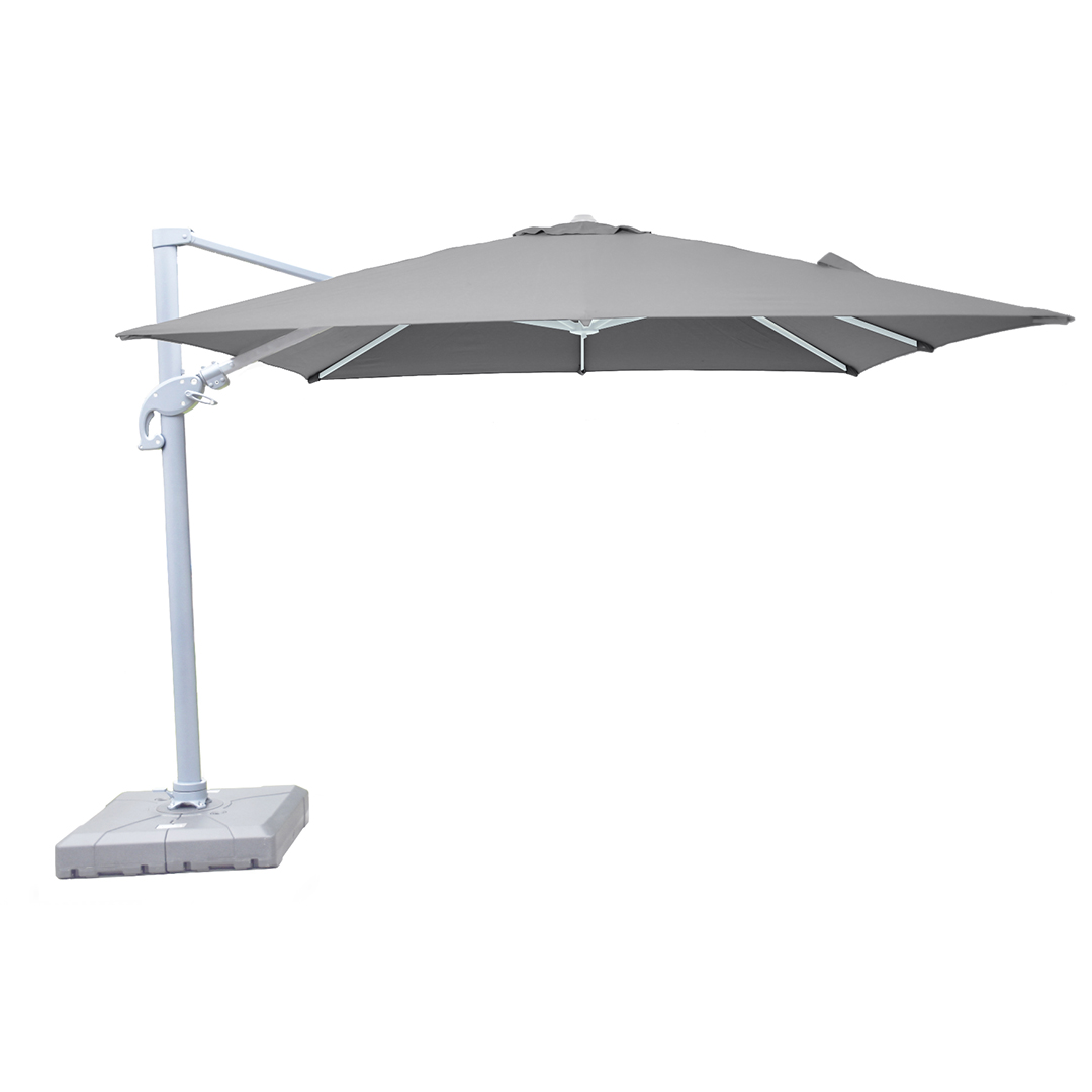 DELUXE - Rectangular Cantilever Umbrella - Grey